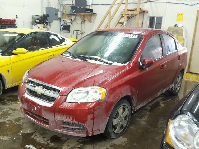 KL1TD56E99B402819 - 2009 CHEVROLET AVEO LS 红色 照片 2
