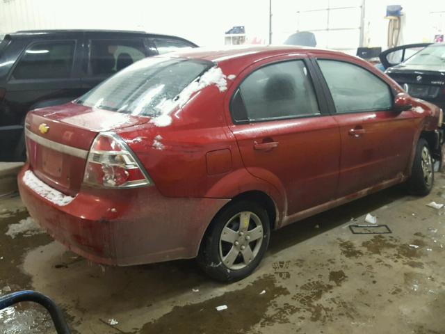 KL1TD56E99B402819 - 2009 CHEVROLET AVEO LS 红色 照片 4