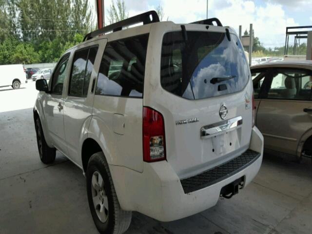 5N1AR18U08C602295 - 2008 NISSAN PATHFINDER WHITE photo 3