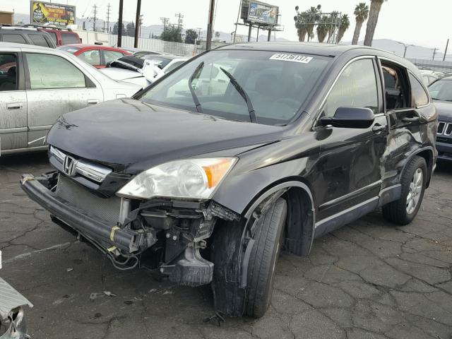 JHLRE38778C033425 - 2008 HONDA CR-V EXL BLACK photo 2