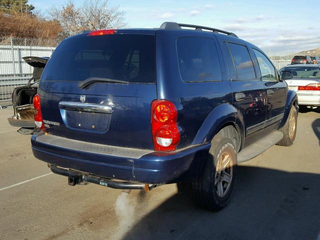 1D4HB48N04F168098 - 2004 DODGE DURANGO SL BLUE photo 4