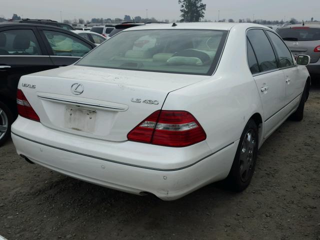 JTHBN36F840168559 - 2004 LEXUS LS 430 WHITE photo 4