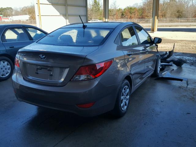 KMHCT4AE5CU221897 - 2012 HYUNDAI ACCENT GLS GRAY photo 4