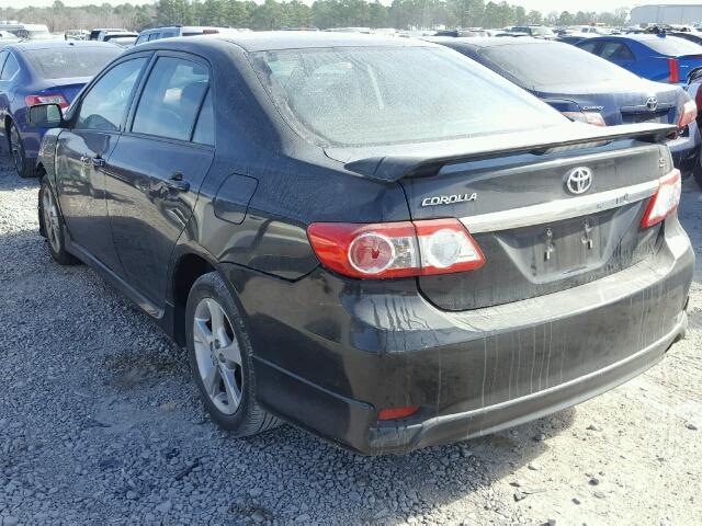 5YFBU4EE4CP012719 - 2012 TOYOTA COROLLA BA BLACK photo 3