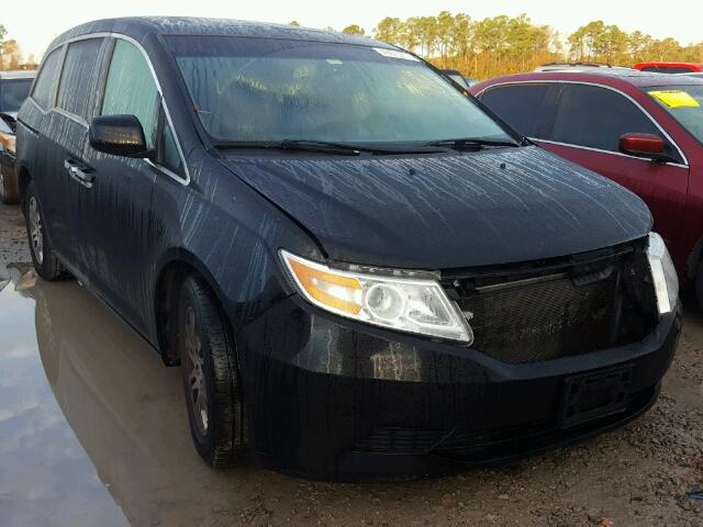 5FNRL5H62BB046762 - 2011 HONDA ODYSSEY EX BLACK photo 1