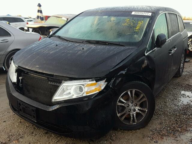 5FNRL5H62BB046762 - 2011 HONDA ODYSSEY EX BLACK photo 2