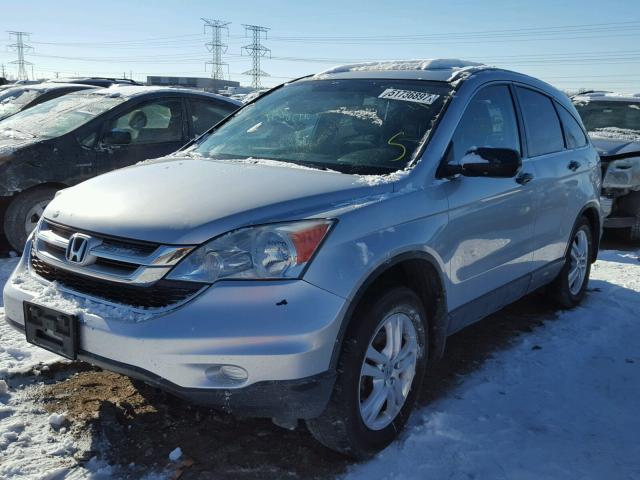 3CZRE4H50AG705694 - 2010 HONDA CR-V EX SILVER photo 2