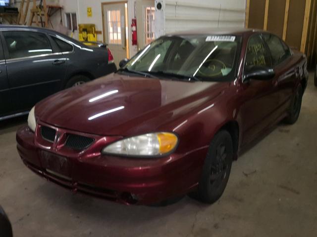 1G2NF52F23C124880 - 2003 PONTIAC GRAND AM S RED photo 2