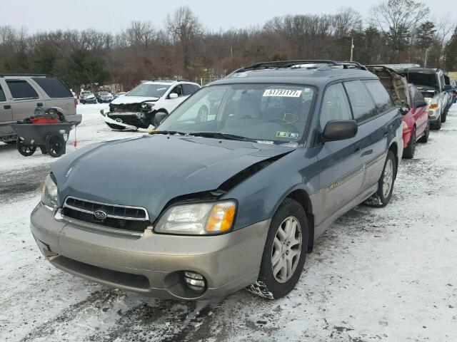 4S3BH665827608768 - 2002 SUBARU LEGACY OUT GREEN photo 2