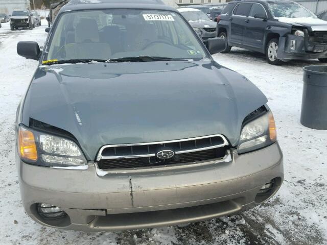 4S3BH665827608768 - 2002 SUBARU LEGACY OUT GREEN photo 9