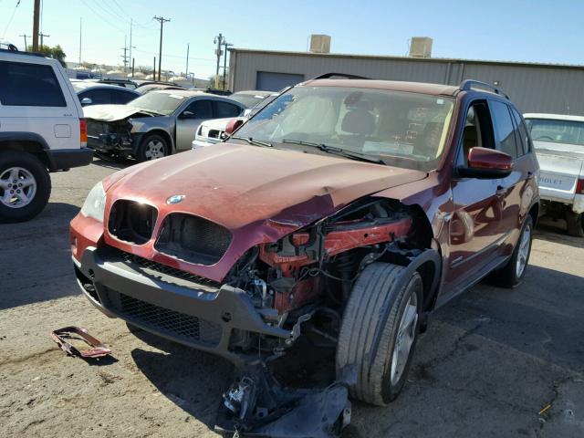 5UXFE43569L266479 - 2009 BMW X5 XDRIVE3 RED photo 2