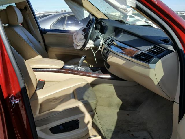 5UXFE43569L266479 - 2009 BMW X5 XDRIVE3 Қызыл фото 5