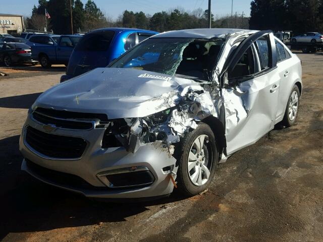 1G1PA5SH0F7109739 - 2015 CHEVROLET CRUZE LS SILVER photo 2