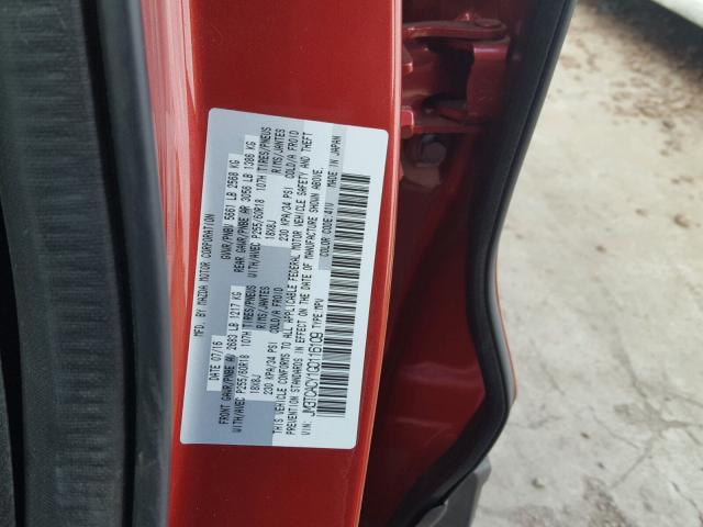 JM3TCACY1G0116109 - 2016 MAZDA CX-9 TOURI RED photo 10