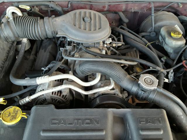 1B7HL48Z82S544158 - 2002 DODGE DAKOTA QUA MAROON photo 7