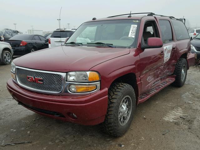 1GKFK66U64J225772 - 2004 GMC YUKON XL D BURGUNDY photo 2