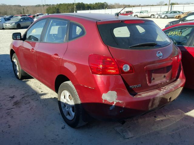 JN8AS58T98W000134 - 2008 NISSAN ROGUE S RED photo 3