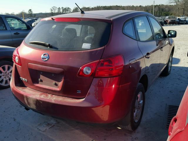 JN8AS58T98W000134 - 2008 NISSAN ROGUE S RED photo 4