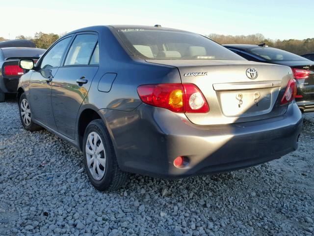 1NXBU4EE5AZ316931 - 2010 TOYOTA COROLLA BA GRAY photo 3