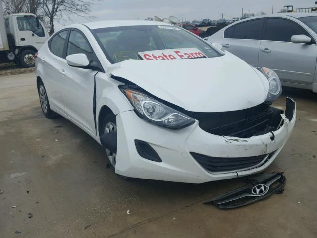 5NPDH4AE1CH123292 - 2012 HYUNDAI ELANTRA GL WHITE photo 1