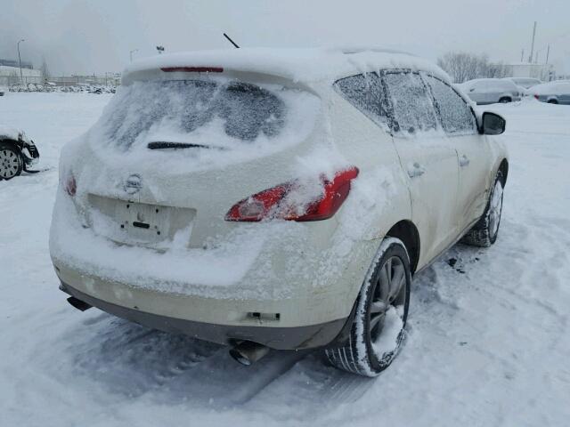 JN8AZ18WX9W103045 - 2009 NISSAN MURANO S WHITE photo 4