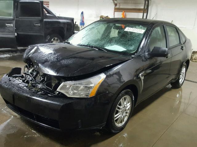 1FAHP35N78W122311 - 2008 FORD FOCUS SE BLACK photo 2