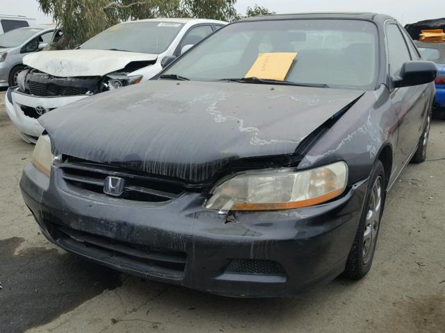 1HGCG22582A011341 - 2002 HONDA ACCORD EX BLACK photo 2