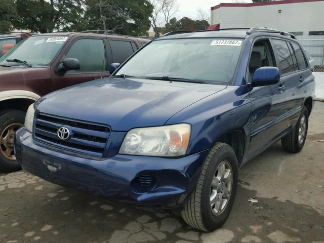 JTEGD21A150122648 - 2005 TOYOTA HIGHLANDER BLUE photo 2