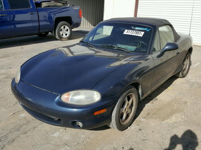 JM1NB3538Y0155900 - 2000 MAZDA MX-5 MIATA BLUE photo 2