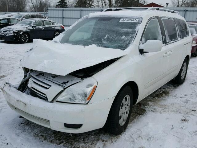 KNDMB233X76142134 - 2007 KIA SEDONA EX WHITE photo 2