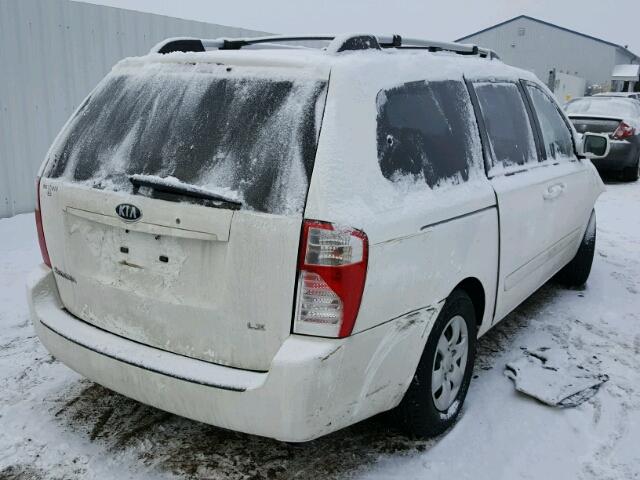 KNDMB233X76142134 - 2007 KIA SEDONA EX WHITE photo 4