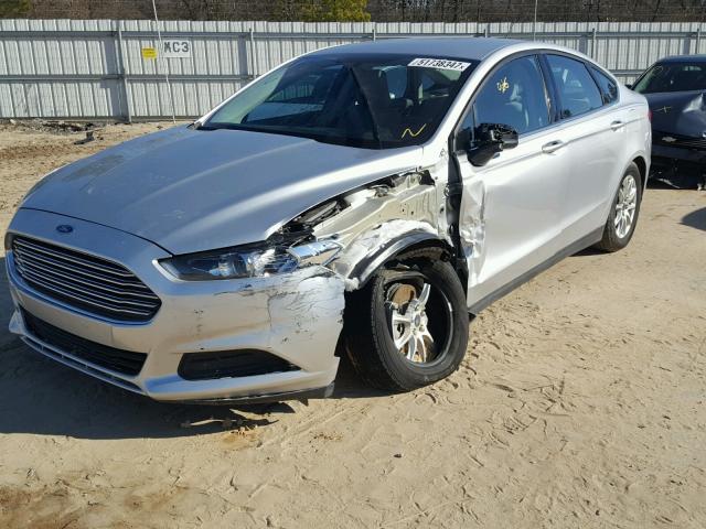 3FA6P0G71GR375288 - 2016 FORD FUSION S SILVER photo 2