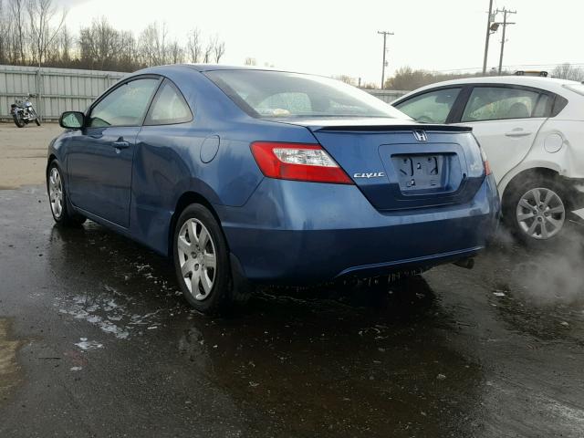 2HGFG12658H510043 - 2008 HONDA CIVIC LX BLUE photo 3