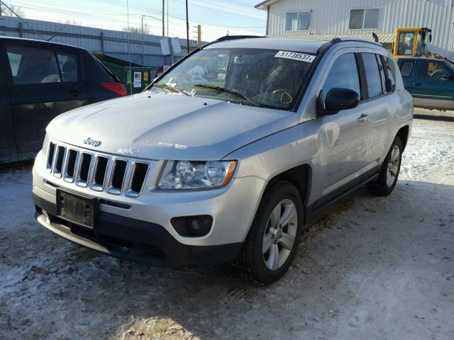 1J4NF1FB8BD302841 - 2011 JEEP COMPASS SP SILVER photo 2