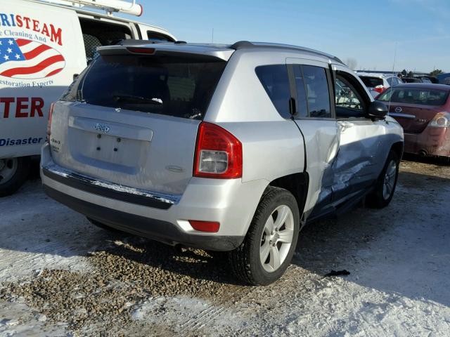1J4NF1FB8BD302841 - 2011 JEEP COMPASS SP SILVER photo 4