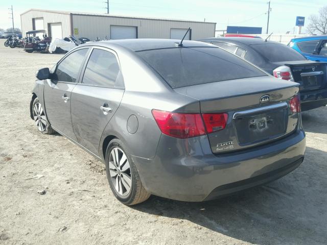 KNAFU4A21D5737459 - 2013 KIA FORTE EX GRAY photo 3