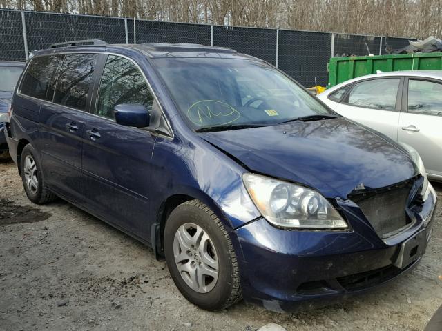 5FNRL38725B106931 - 2005 HONDA ODYSSEY EX BLUE photo 1