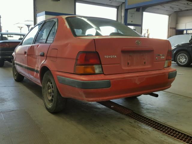 JT2EL56E8S7008749 - 1995 TOYOTA TERCEL DX RED photo 3