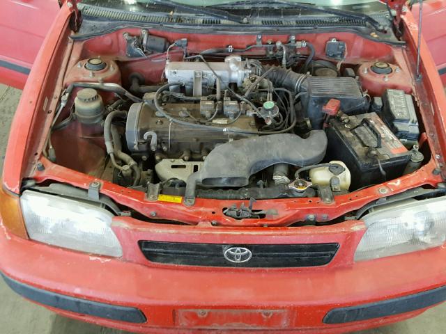 JT2EL56E8S7008749 - 1995 TOYOTA TERCEL DX RED photo 7