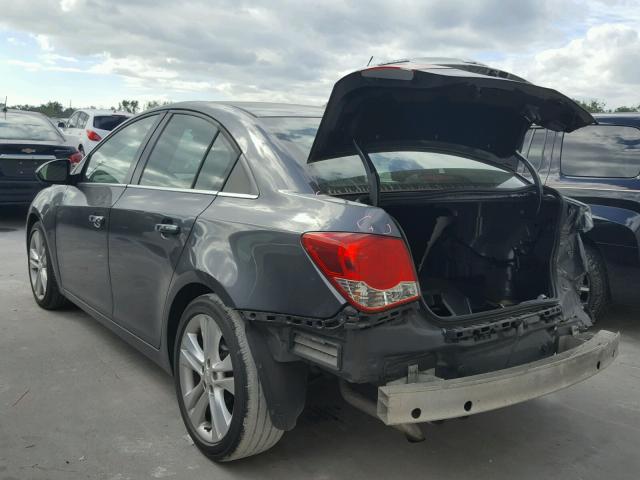 1G1PG5SB8D7250730 - 2013 CHEVROLET CRUZE LTZ GRAY photo 3