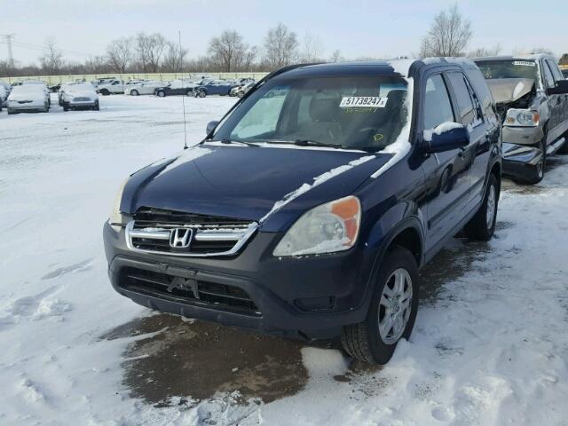 SHSRD78813U130480 - 2003 HONDA CR-V EX BLUE photo 2