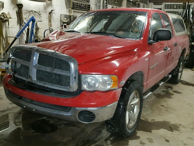 1D7HU18D85J567360 - 2005 DODGE RAM 1500 S RED photo 2