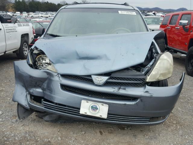 5TDZA23C25S292406 - 2005 TOYOTA SIENNA CE BLUE photo 7