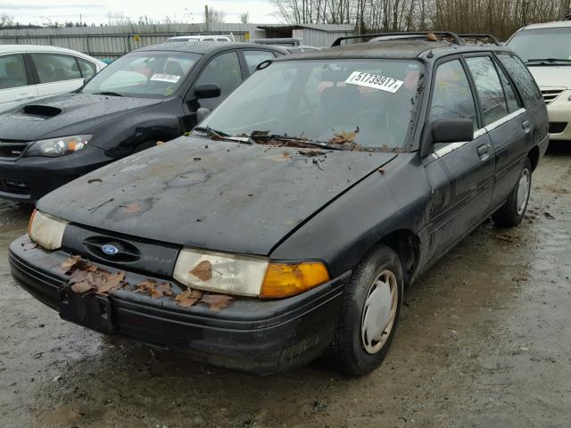 1FAPP15J0PW340490 - 1993 FORD ESCORT LX BLACK photo 2