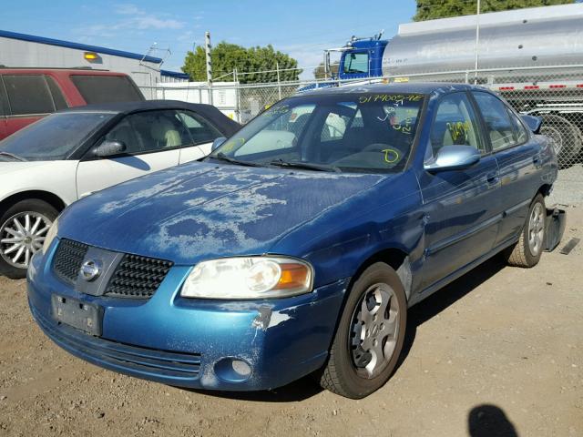 3N1CB51D44L888219 - 2004 NISSAN SENTRA 1.8 BLUE photo 2