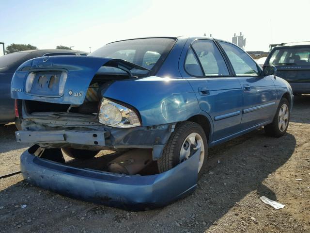 3N1CB51D44L888219 - 2004 NISSAN SENTRA 1.8 BLUE photo 4