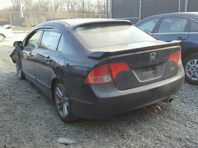 2HGFA55568H708951 - 2008 HONDA CIVIC SI BLACK photo 3