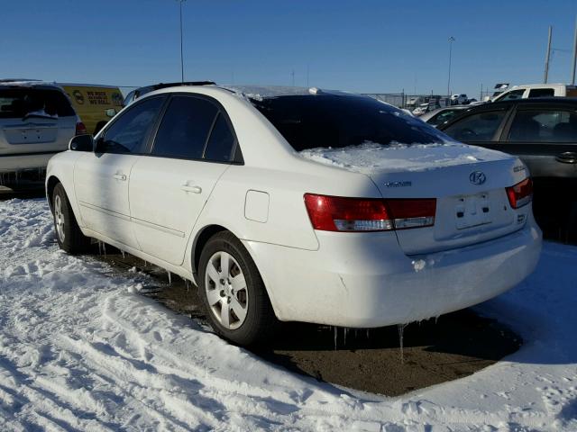 5NPET46C77H266649 - 2007 HYUNDAI SONATA GLS WHITE photo 3