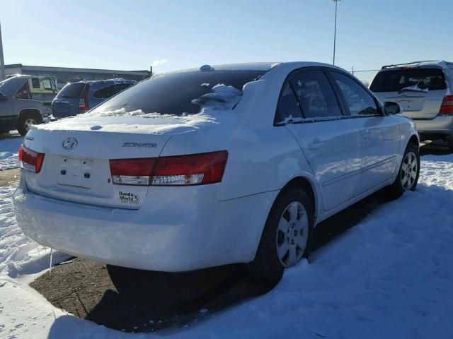 5NPET46C77H266649 - 2007 HYUNDAI SONATA GLS WHITE photo 4