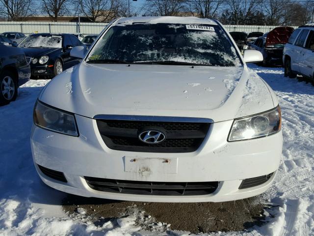 5NPET46C77H266649 - 2007 HYUNDAI SONATA GLS WHITE photo 9